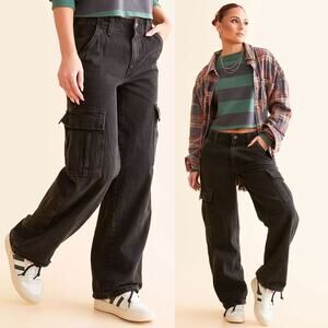 Levi’s 94 Baggy Cargo Jeans Open Mind Black High Rise Women’s 30